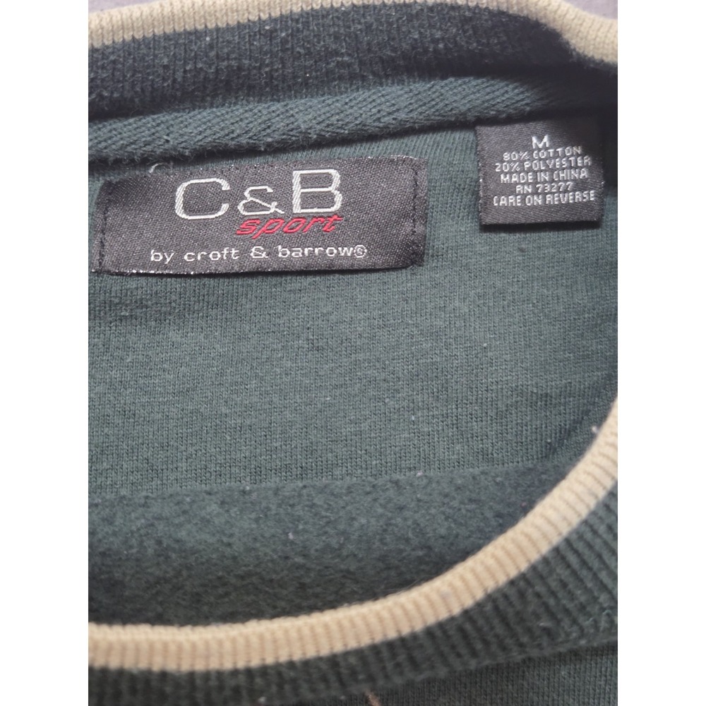 VINTAGE Golf Sweatshirt Mens Medium  Ringer Crewneck 90s Grannycore Cottagecore - Picture 4 of 9